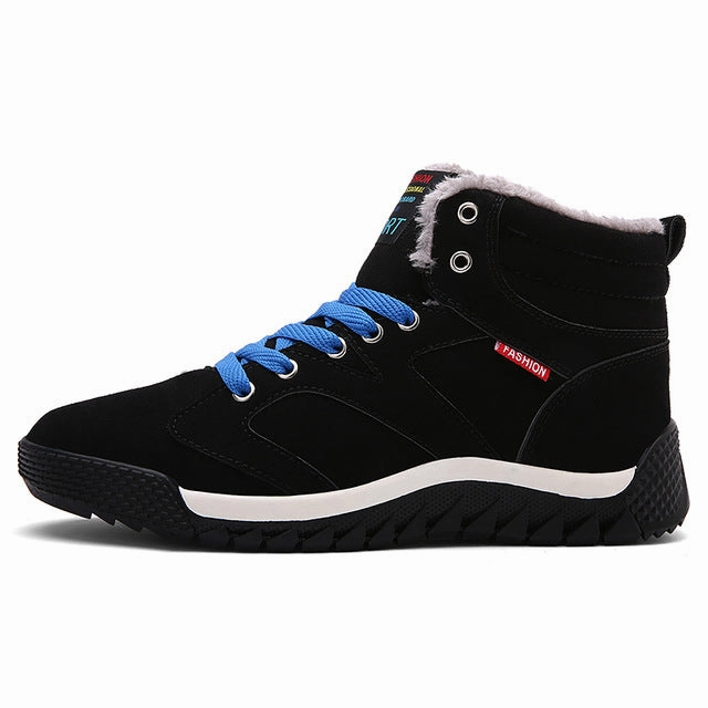 MVVT Super Warm Winter Shoes Men Casual Shoes With Fur Keep Warm Snow Shoes Suede Outdoor zapatos hombre Best Padel Shoes For Flat Feet