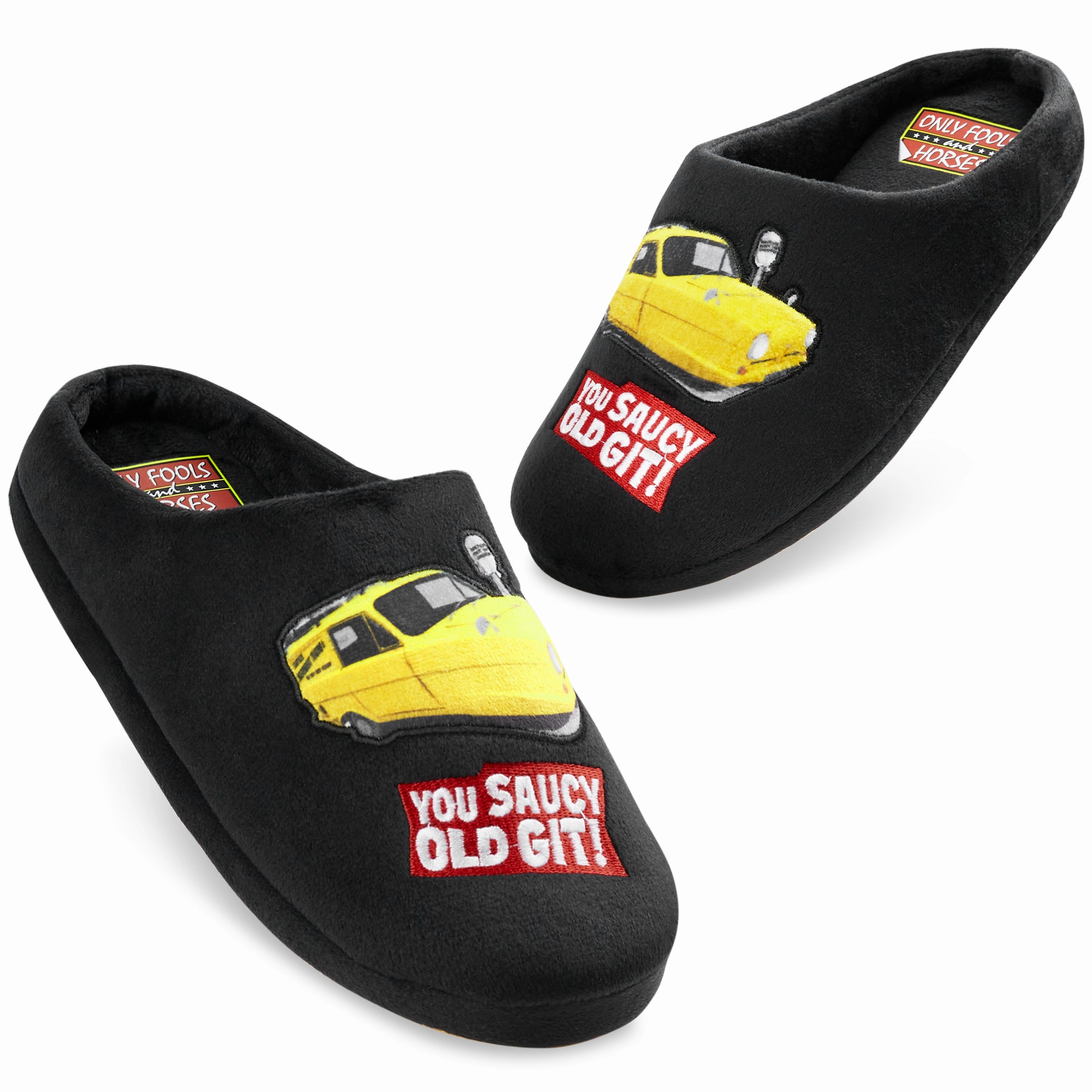 Only Fools and Horses Mens Mule Slippers, Non Slip House Shoes - Mens Gifts Moc Slippers
