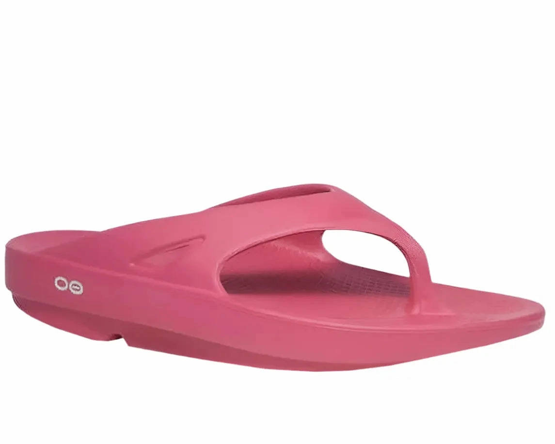 Rainbow Flip Flops Luxury Leather OOFOS FLIP FLOPS  OOLALA IN FUCHSIA