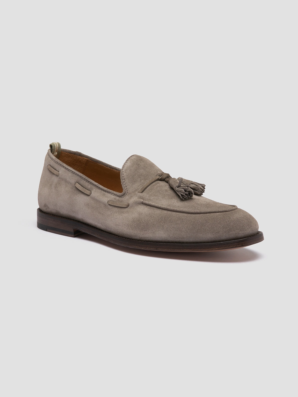 OPERA 002 - Taupe Suede Tassel Loafers Miu Miu Leather Loafers