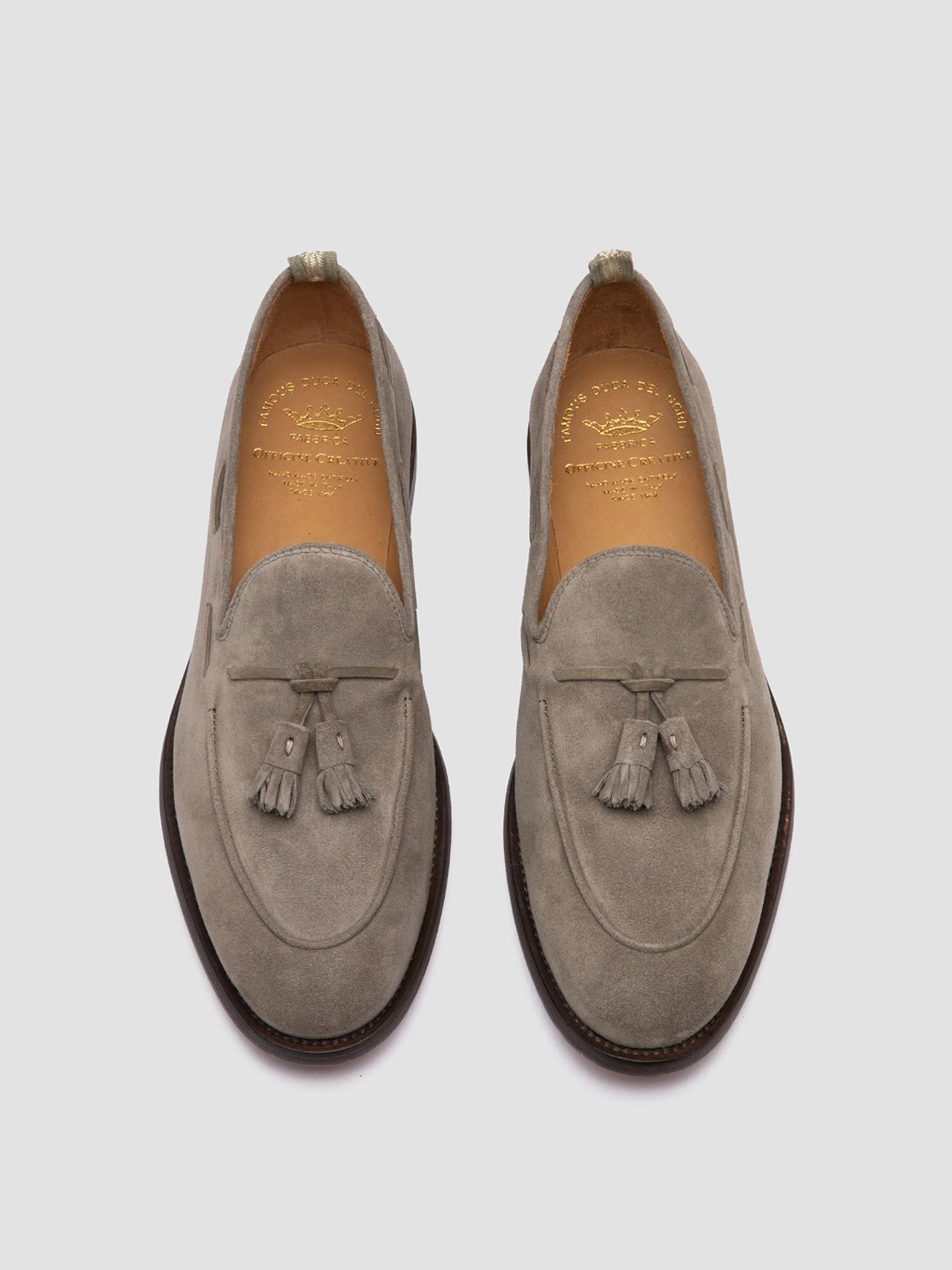 Lens Loafers OPERA 002 - Taupe Suede Tassel Loafers