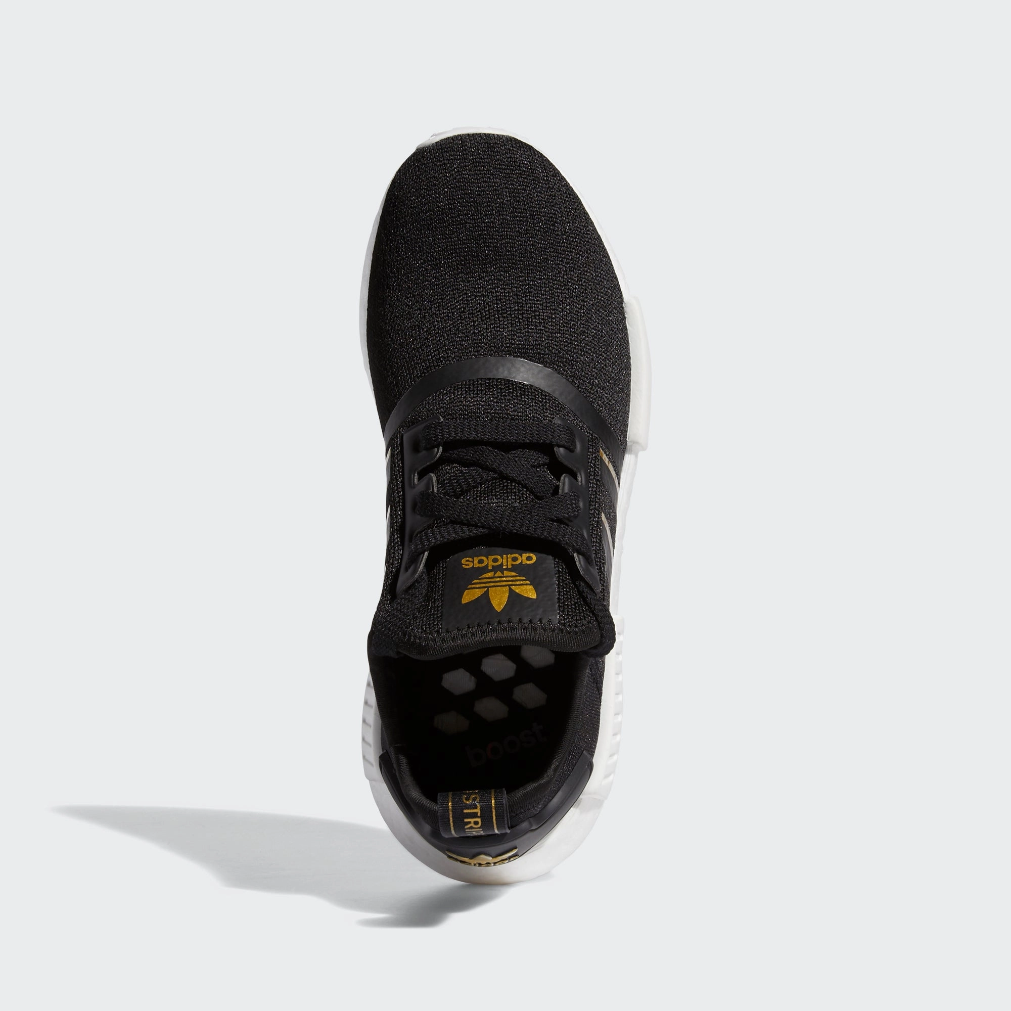 Women's adidas Originals NMD_R1 Shoes Black Gold Lifting Shoes Adidas