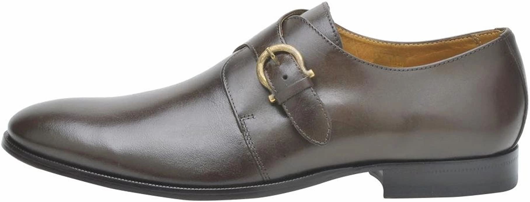 PAIR OF KINGS QUADS BROWN LEATHER MONK STRAP SLIP ON DRESS MENS FORMAL SHOES Casual Basketball Shoes