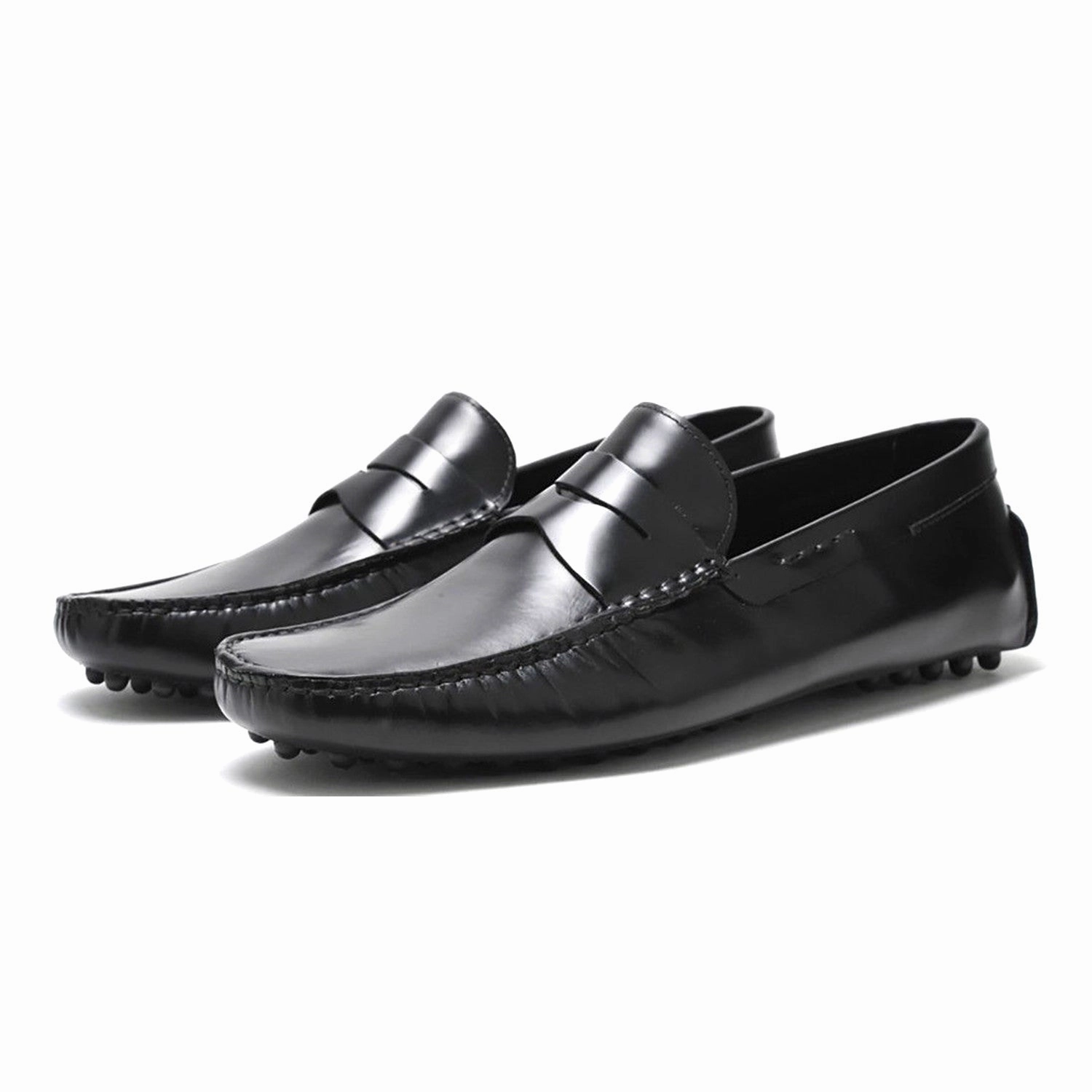 Suede Hemp Casual Shoes Pair Of Kings The Royal Black Calf Leather Slip On Loafer Moccasins
