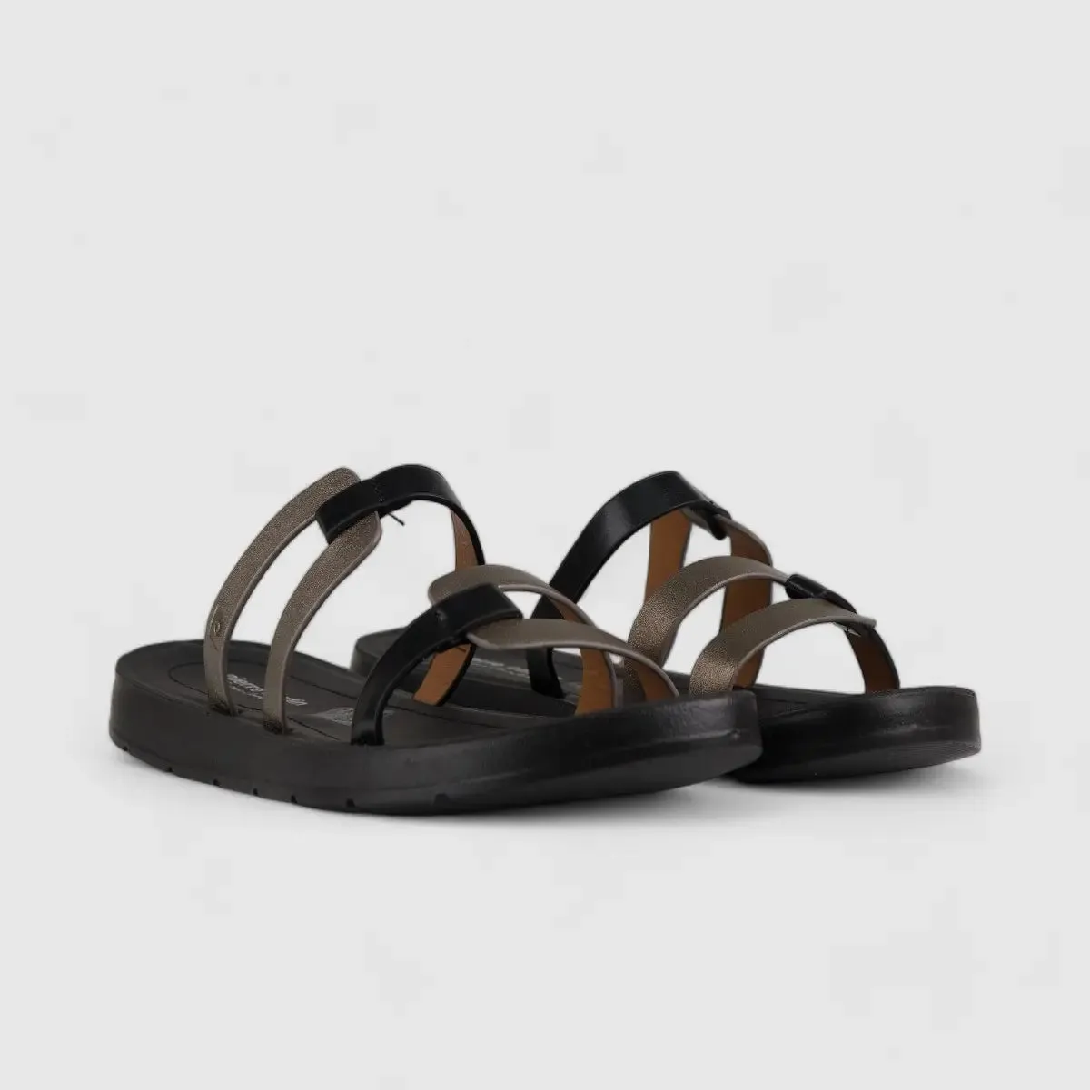 PC Ladies Push in Sandal Black 10572 Wide Size Sandals