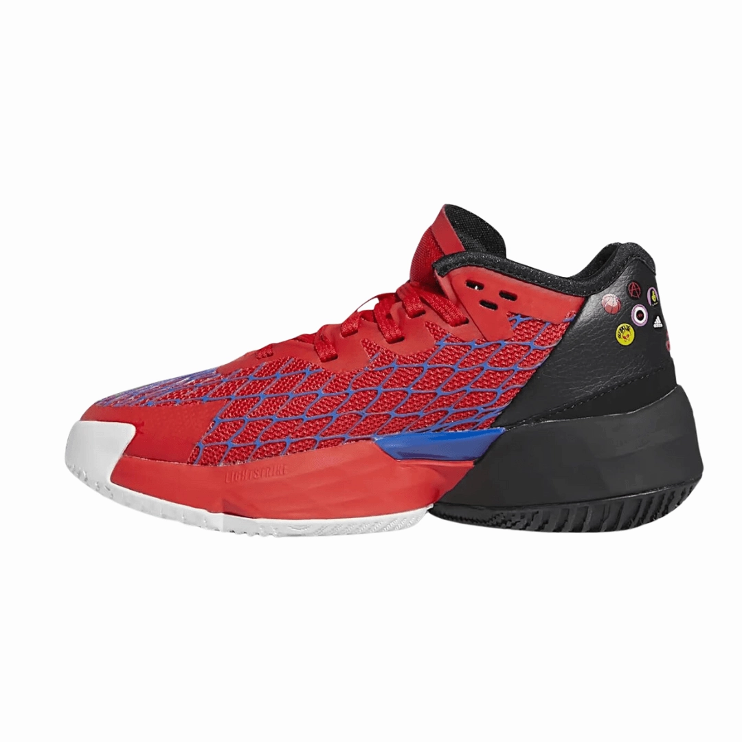Adidas - D.O.N. Issue 4 J Spiderman Kids Shoes - Blue/Vivid Red/Core Black Adidas Vl Court Shoes