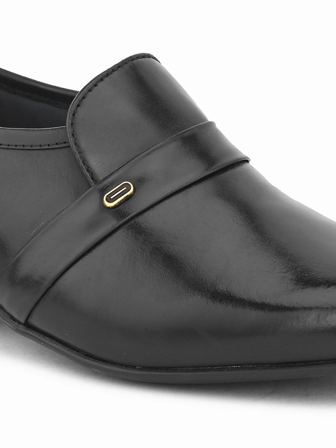 Sandals Eva Pelle Albero Black Leather Slip on Cuban Heel Formal Shoes For Men