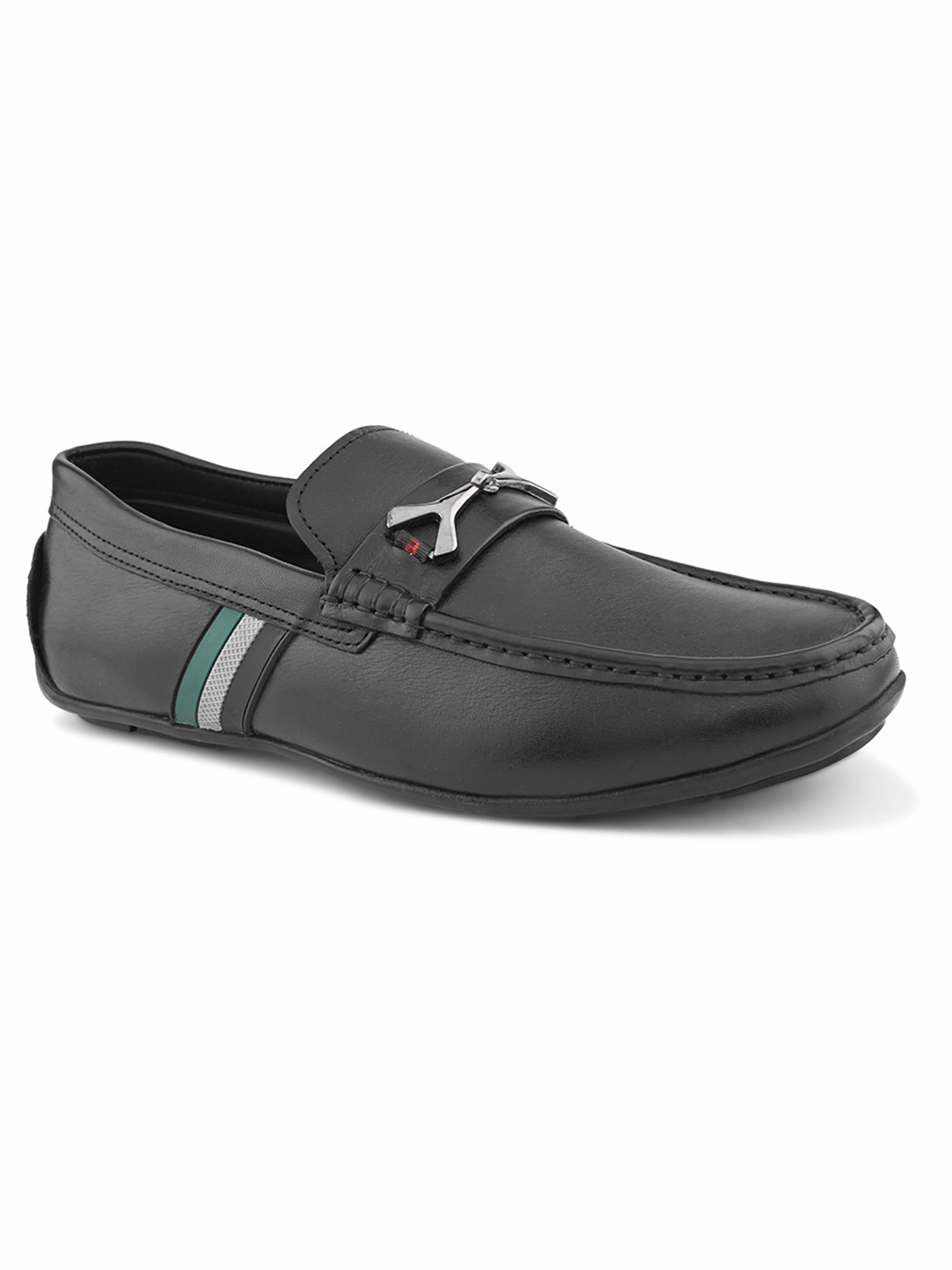 Flat Track Hot Shoe For Sale Pelle Albero Male's Black Leather Casual Loafers