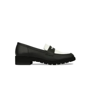 Chunky Loafers With Jeans Penny Loafers - Black n White