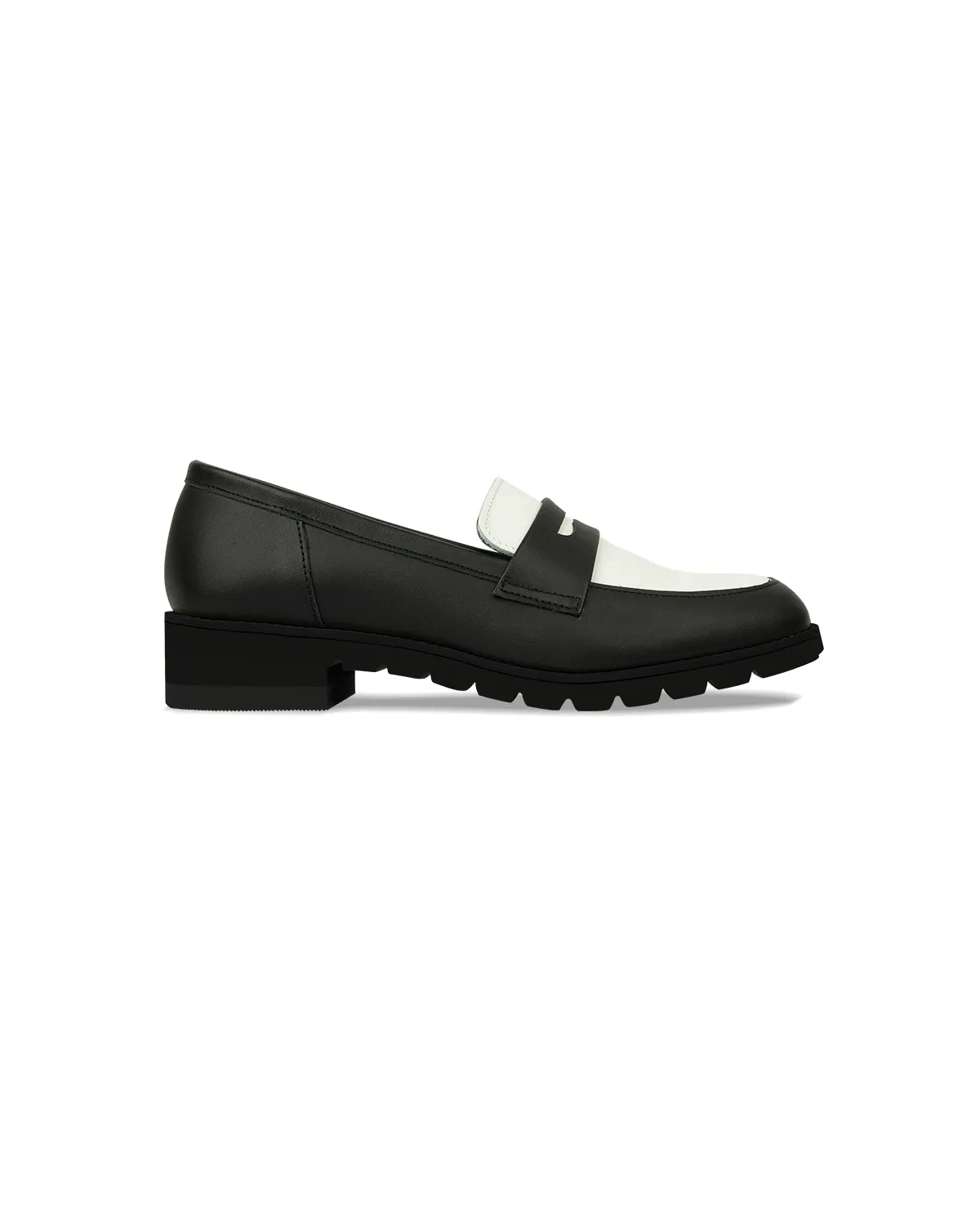 Zappos Loafers Penny Loafers - Black n White