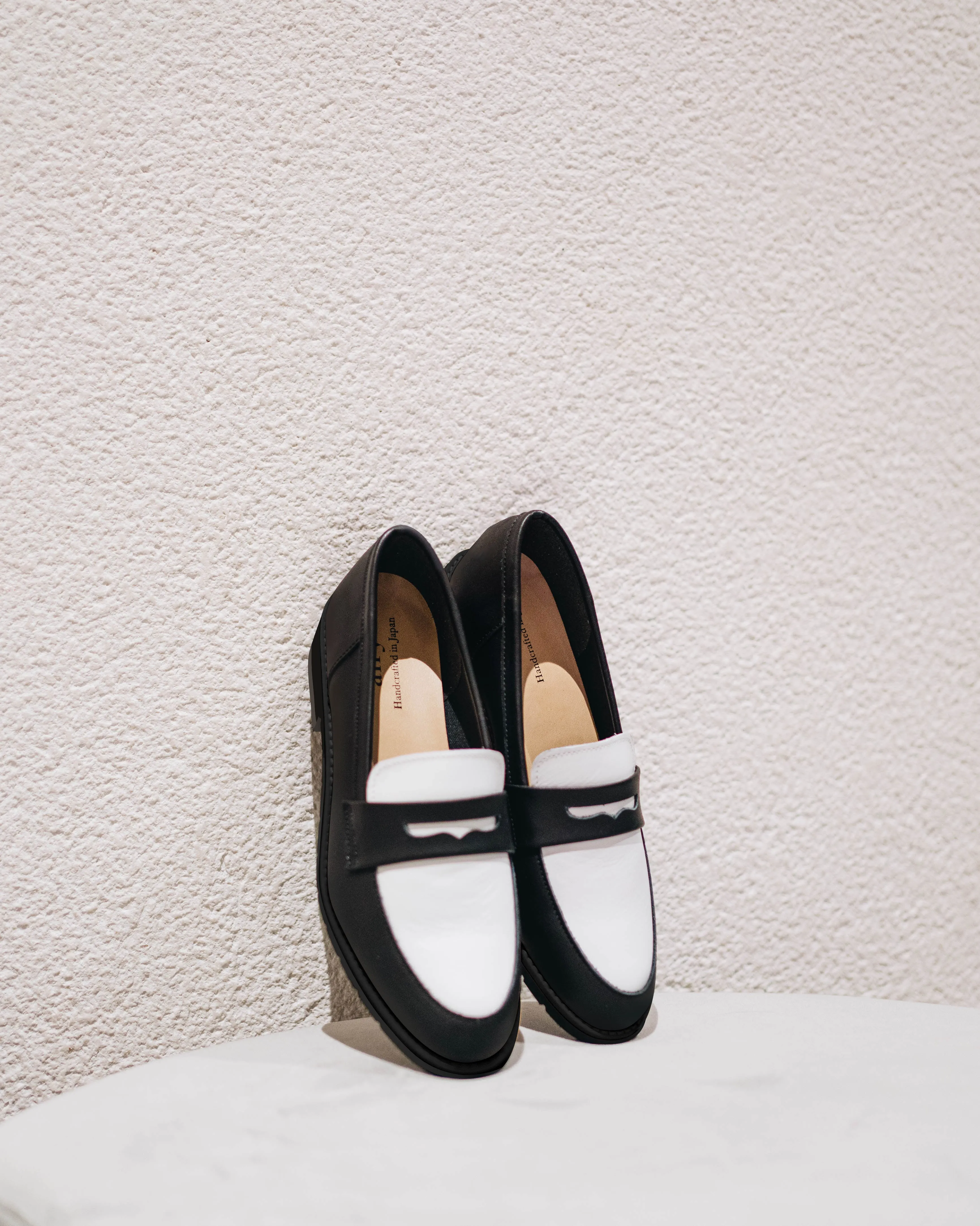 Loafers With Laces Penny Loafers - Black n White