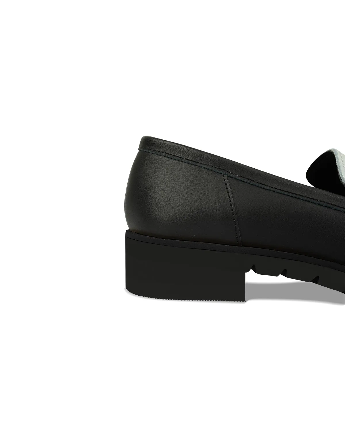 Vibram Sole Loafers Penny Loafers - Black n White