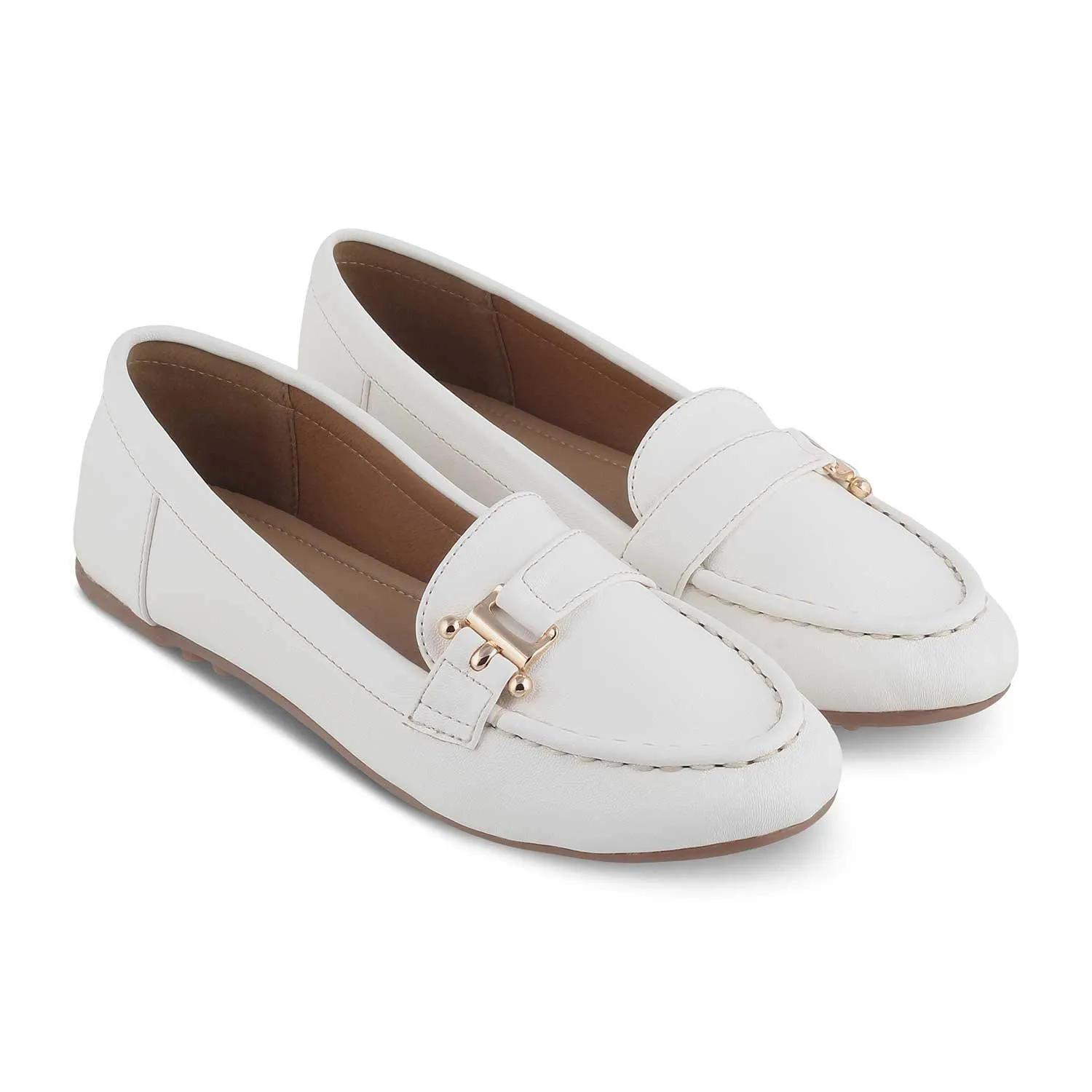 Loafers Bar Chicago The Lativa White Women's Dress Loafers Tresmode