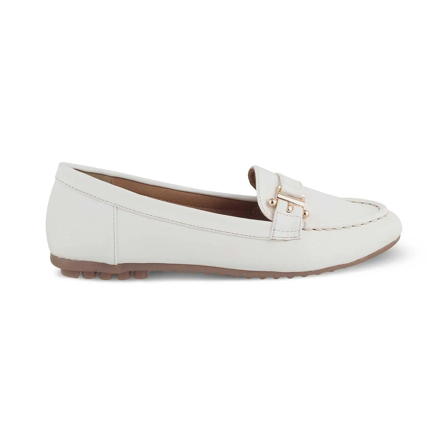Feminine Loafers The Lativa White Women's Dress Loafers Tresmode