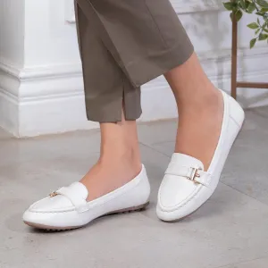 Loafers Trendy The Lativa White Women's Dress Loafers Tresmode