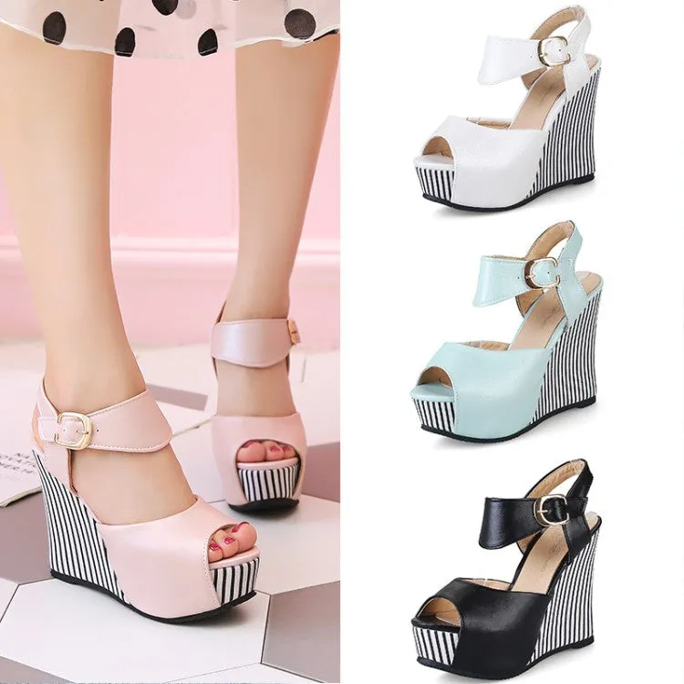 Women's Peep Toe Platform Wedges High Heel Sandals Sandals Prices