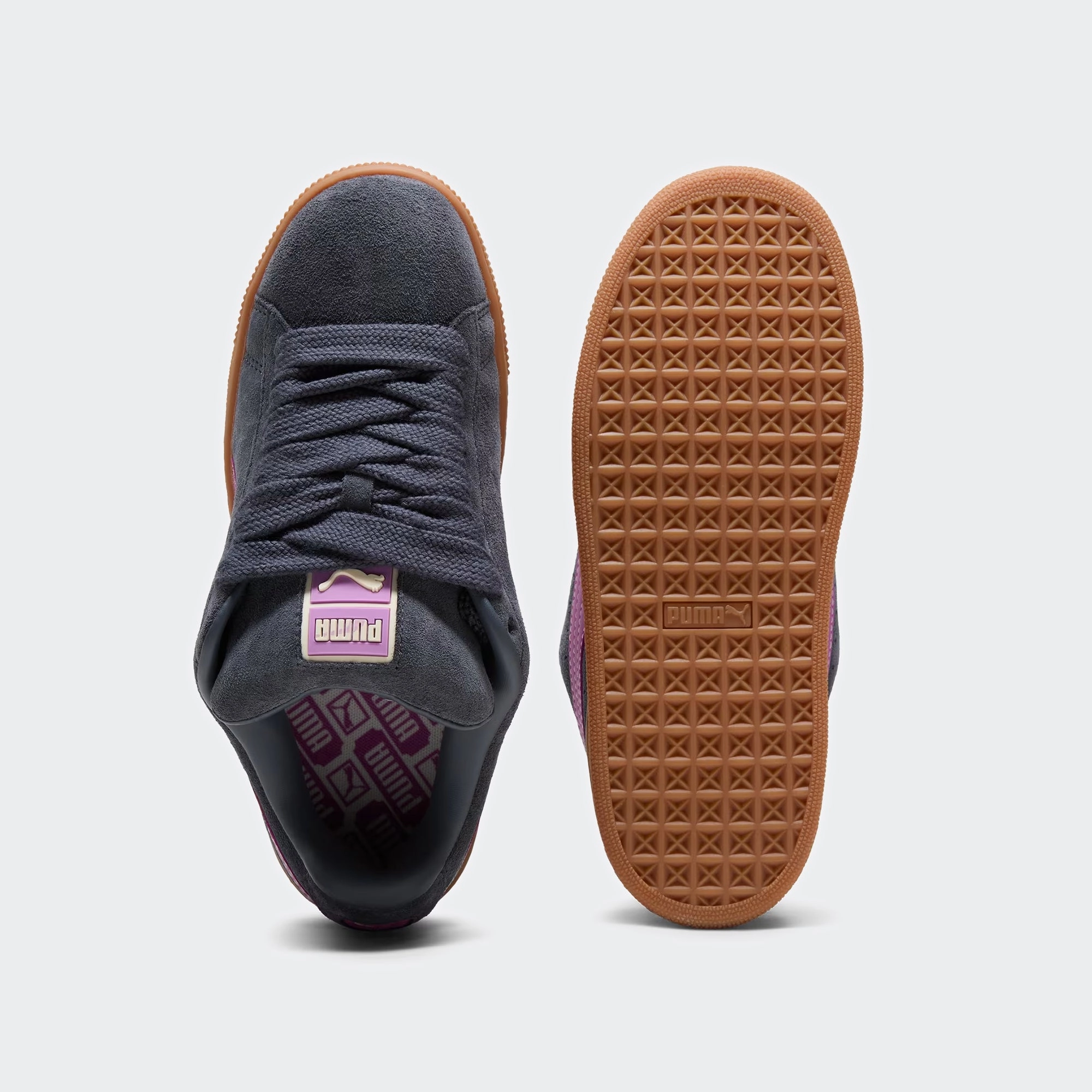 Women's PUMA Suede XL Shoes Galactic Gray Og Asics Exeo Wrestling Shoes