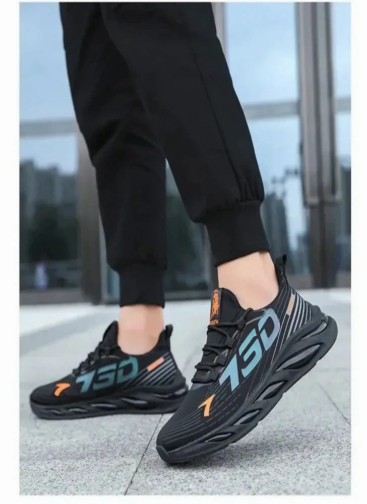 2024 Men's Sports and Casual Shoes Summer Fashion New Shoes Round Toe Black Spring Men's Shoes Air Max 2021 Casual Shoes