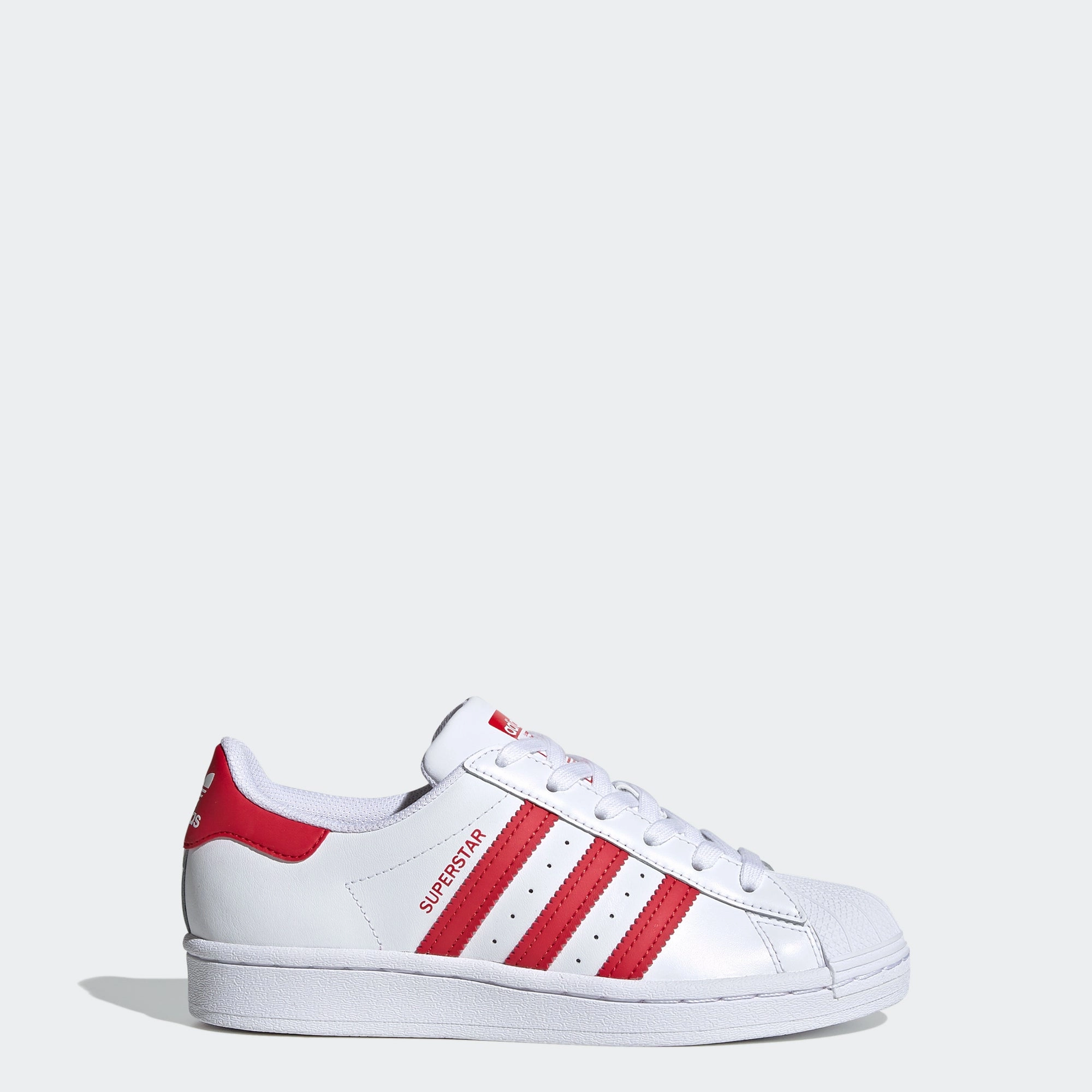 Kids' adidas Originals Superstar Shoes White Scarlet Adidas Samba Walking Shoes