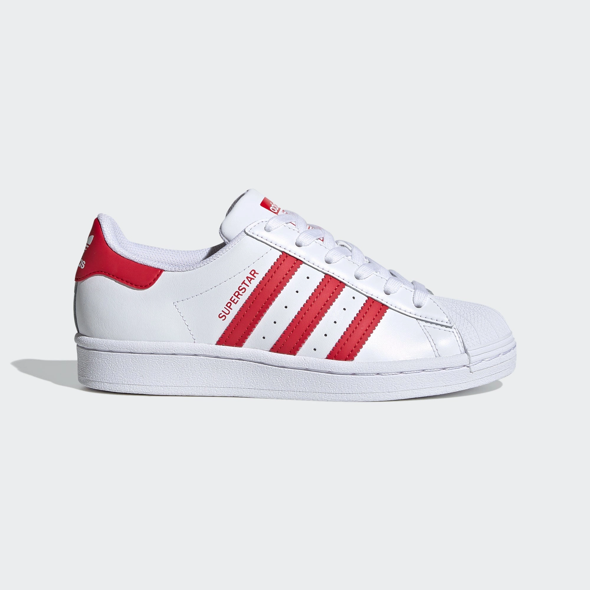 Adidas Tennis Court Shoes Kids' adidas Originals Superstar Shoes White Scarlet