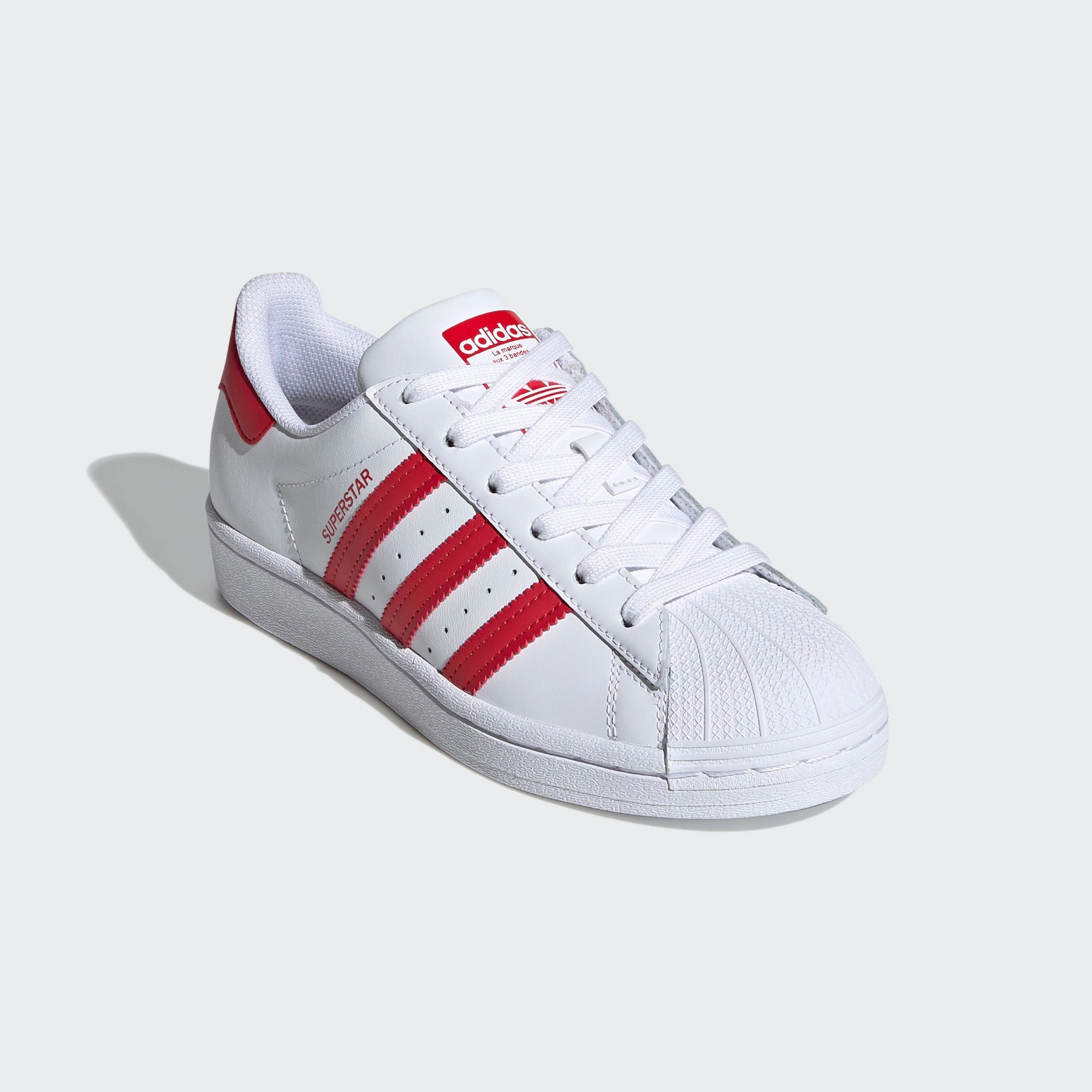 Adidas Shoes Online Sale Kids' adidas Originals Superstar Shoes White Scarlet