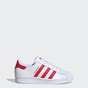 Adidas 2000 Shoes Kids' adidas Originals Superstar Shoes White Scarlet