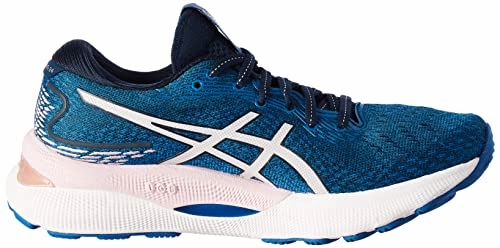 ASICS Women's 1012B201 Gel-nimbus 24 Trainers, French Blue Barely Rose, 4 UK Asics Flat Sole Shoes