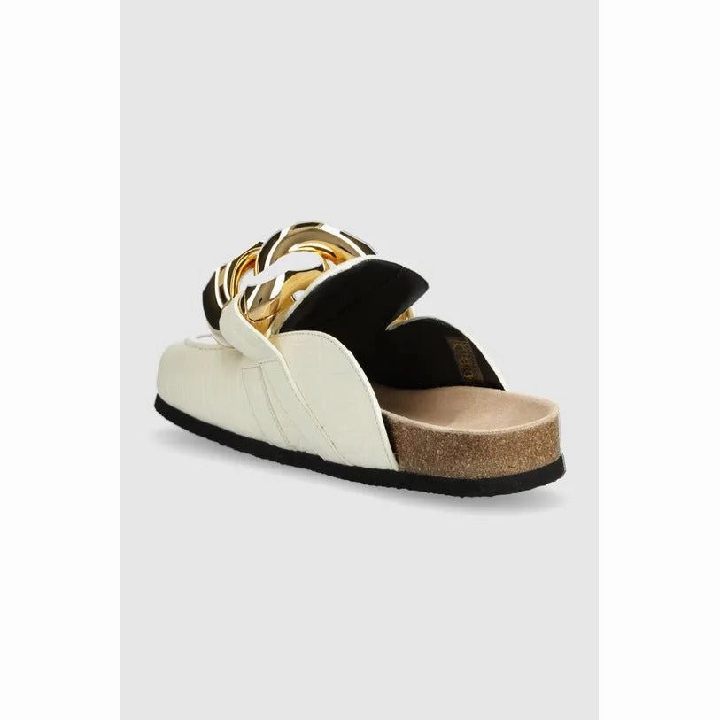 JW ANDERSON LEATHER SLIDERS CHAIN LOAFER Flip Flops Grill Chill