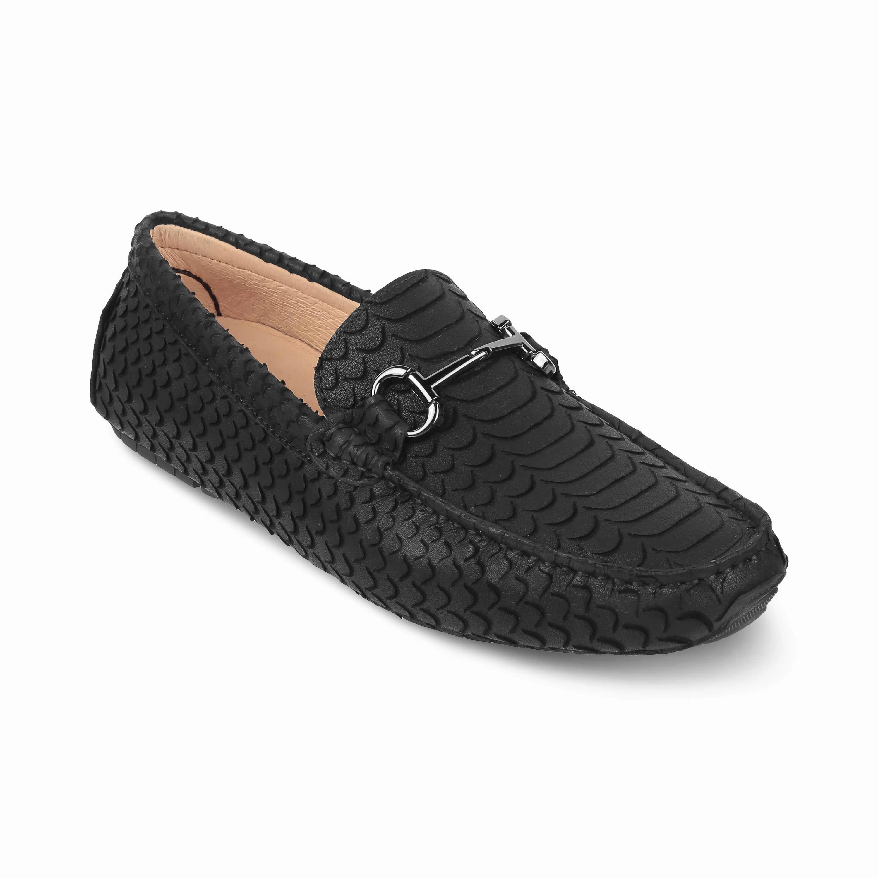 Hot Loafers Tresmode Sofi Black Men's Leather Driving Loafers