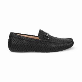 Tresmode Sofi Black Men's Leather Driving Loafers Business Casual Loafers