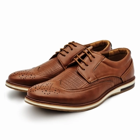 Perforated Vamp Lace Up Casual Shoes Praying Loafers