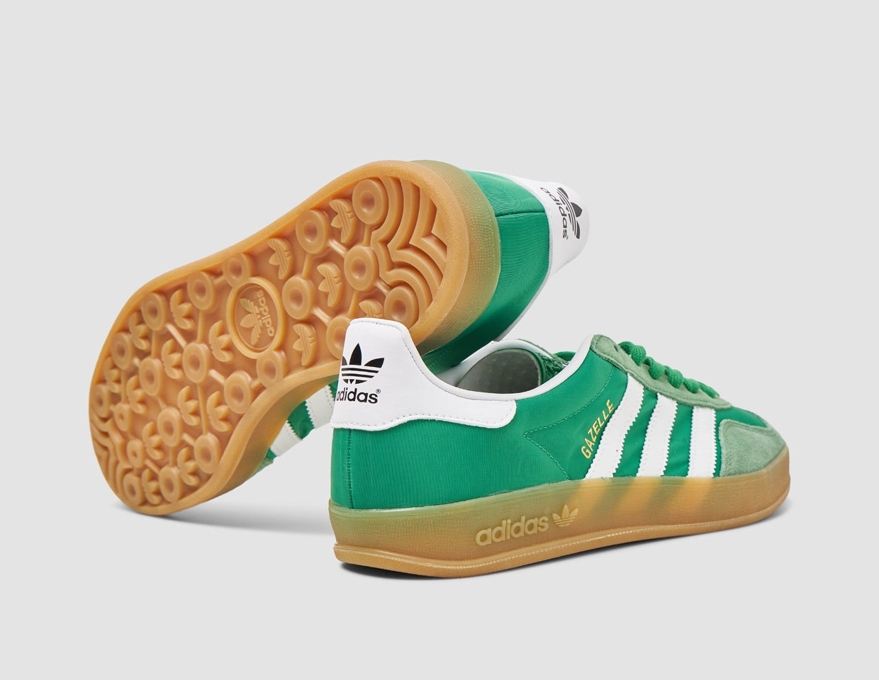 adidas Originals Gazelle Indoor Green / Fwtr White - Hazy Green Adidas Dancing Shoes