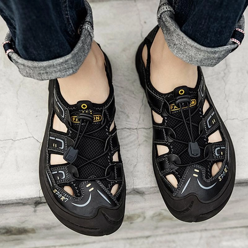 St. Lucia Sandals Grande Resort Reviews Men's Outdoor Beach Mesh Breathable Leather Sandals