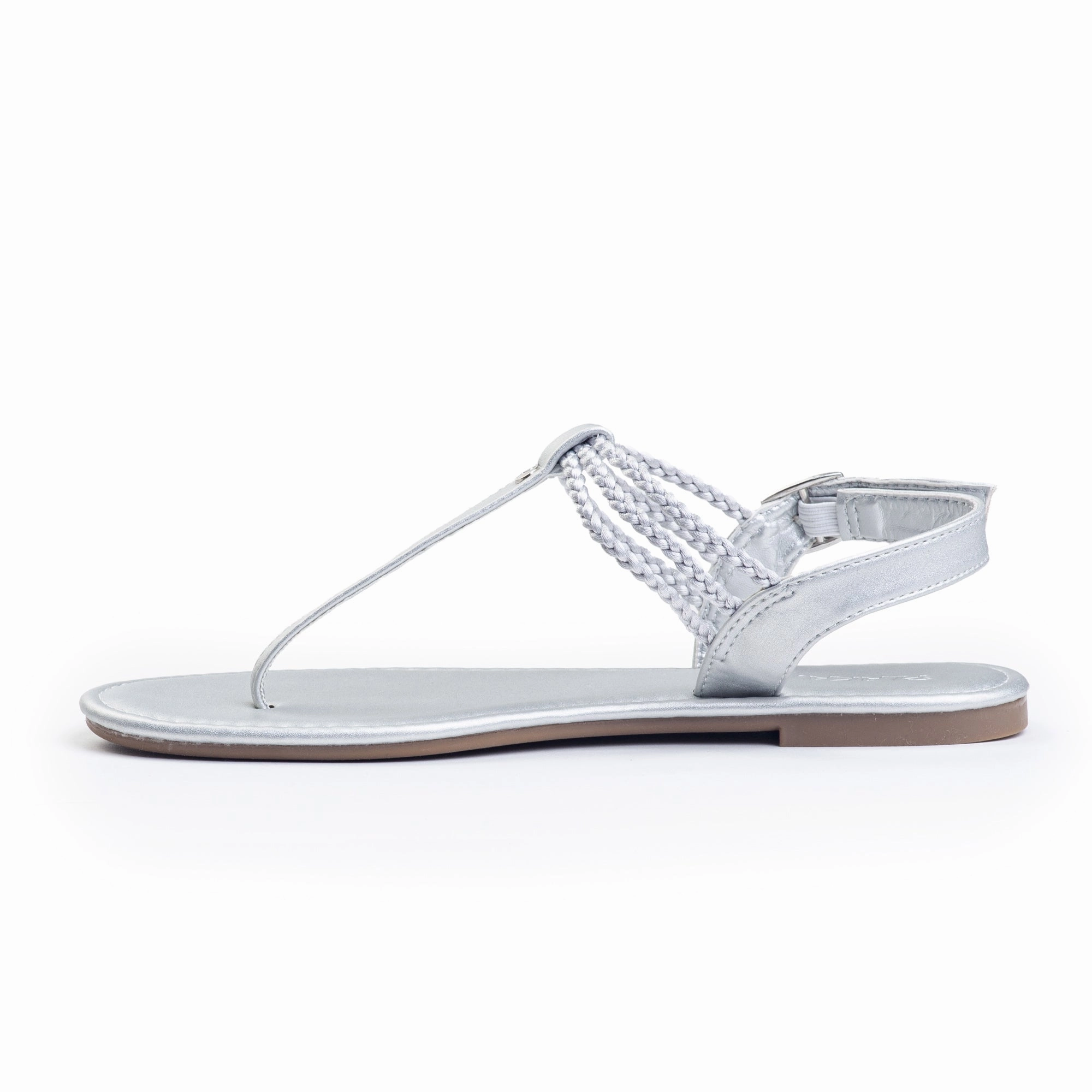 Plaka Rappel Flat Thong Sandals | Silver Tiva Sandals