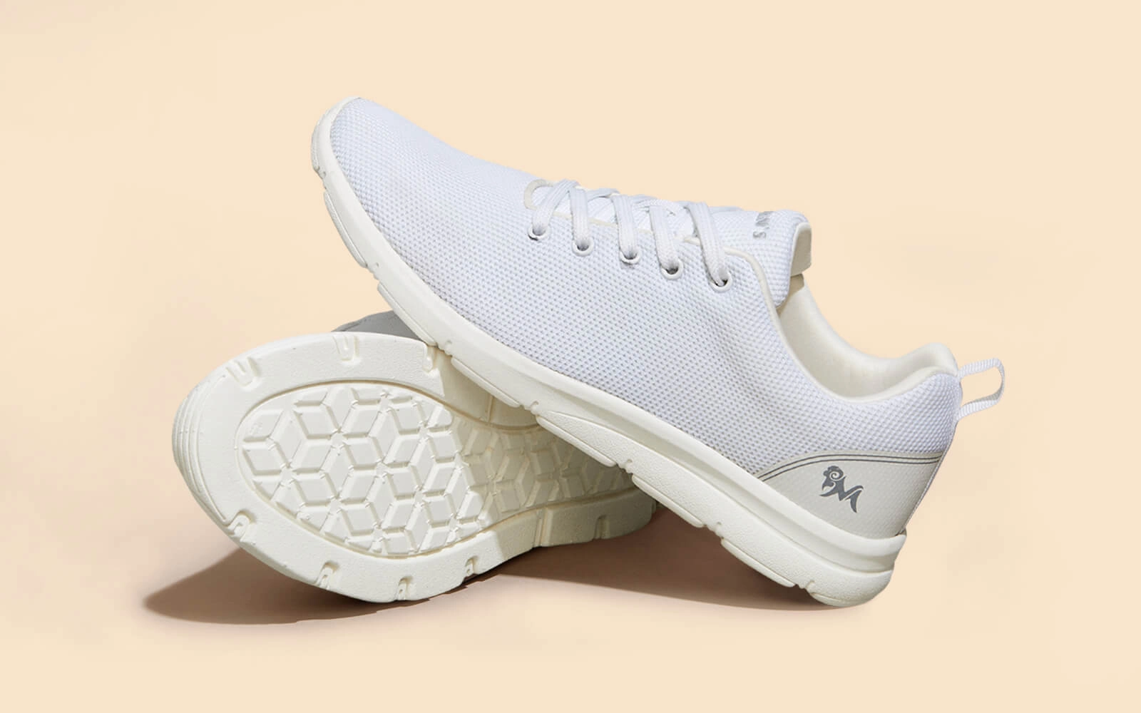 Comfort Stroll Sneakers : White Blinged Sneakers