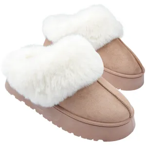 Kirkland Slides CityComfort Sherpa Lined Slippers,Slip-On House Shoes with Non Slip Sole - Gifts For Her