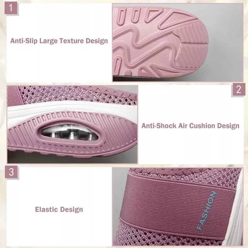 Women's Breathable Lightweight Air Cushion Slip-On Walking Slipper B112 Lemon Jelly Slippers