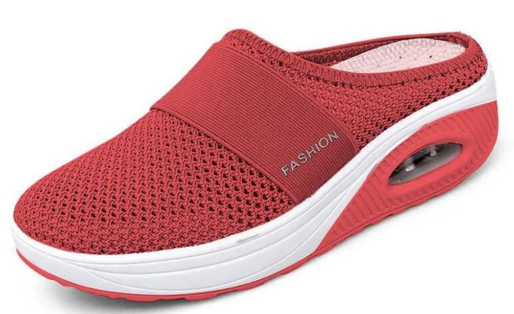 North Face Slippers Pink Women's Breathable Lightweight Air Cushion Slip-On Walking Slipper B112