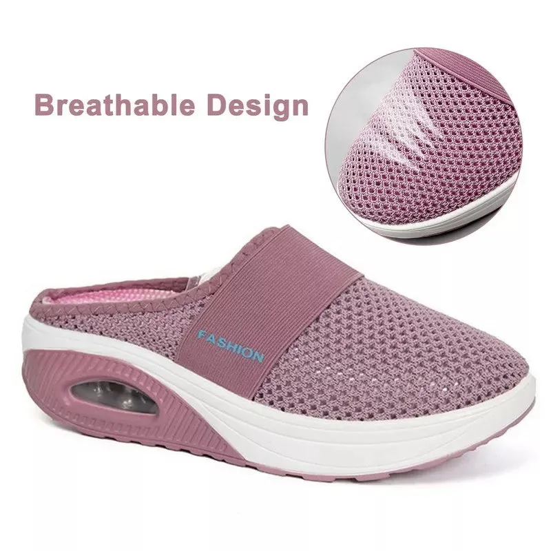 Women's Breathable Lightweight Air Cushion Slip-On Walking Slipper B112 Viba Slippers