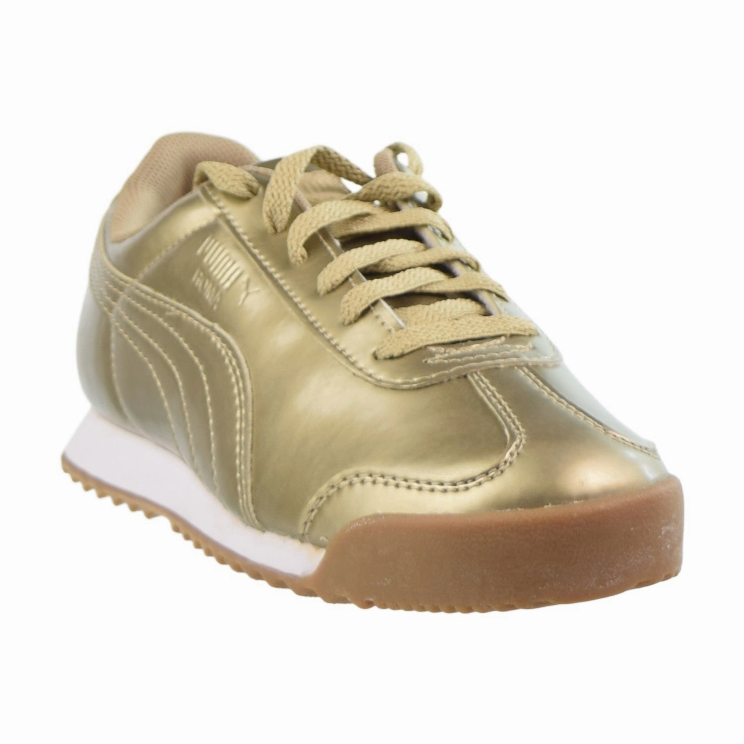 Puma Roma Pnt Little Kids' Shoes Metallic Gold-White Asics Running Shoes Size 3