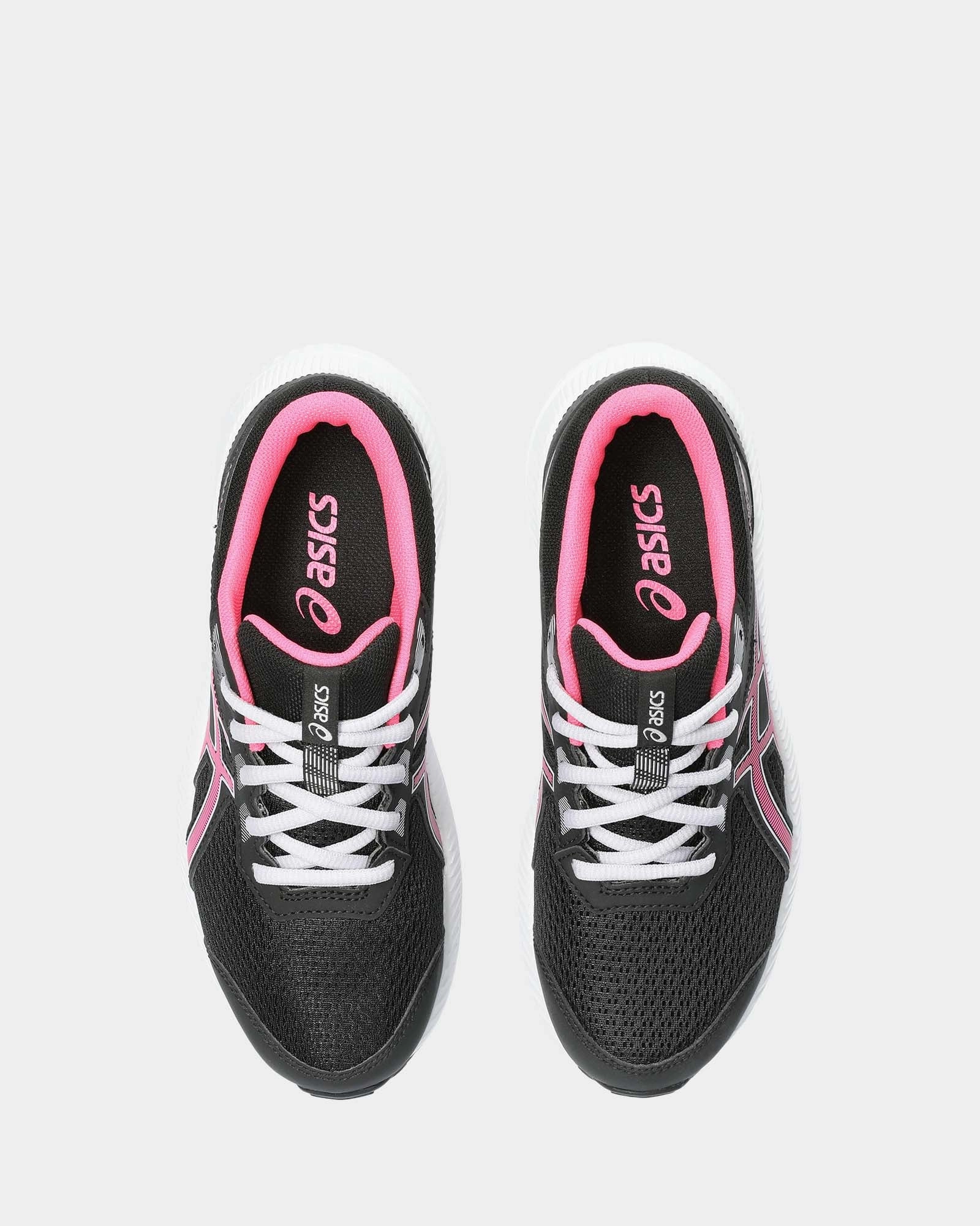 Contend 8 Grade School Black/Hot Pink Best Asics Running Shoes For High Arches