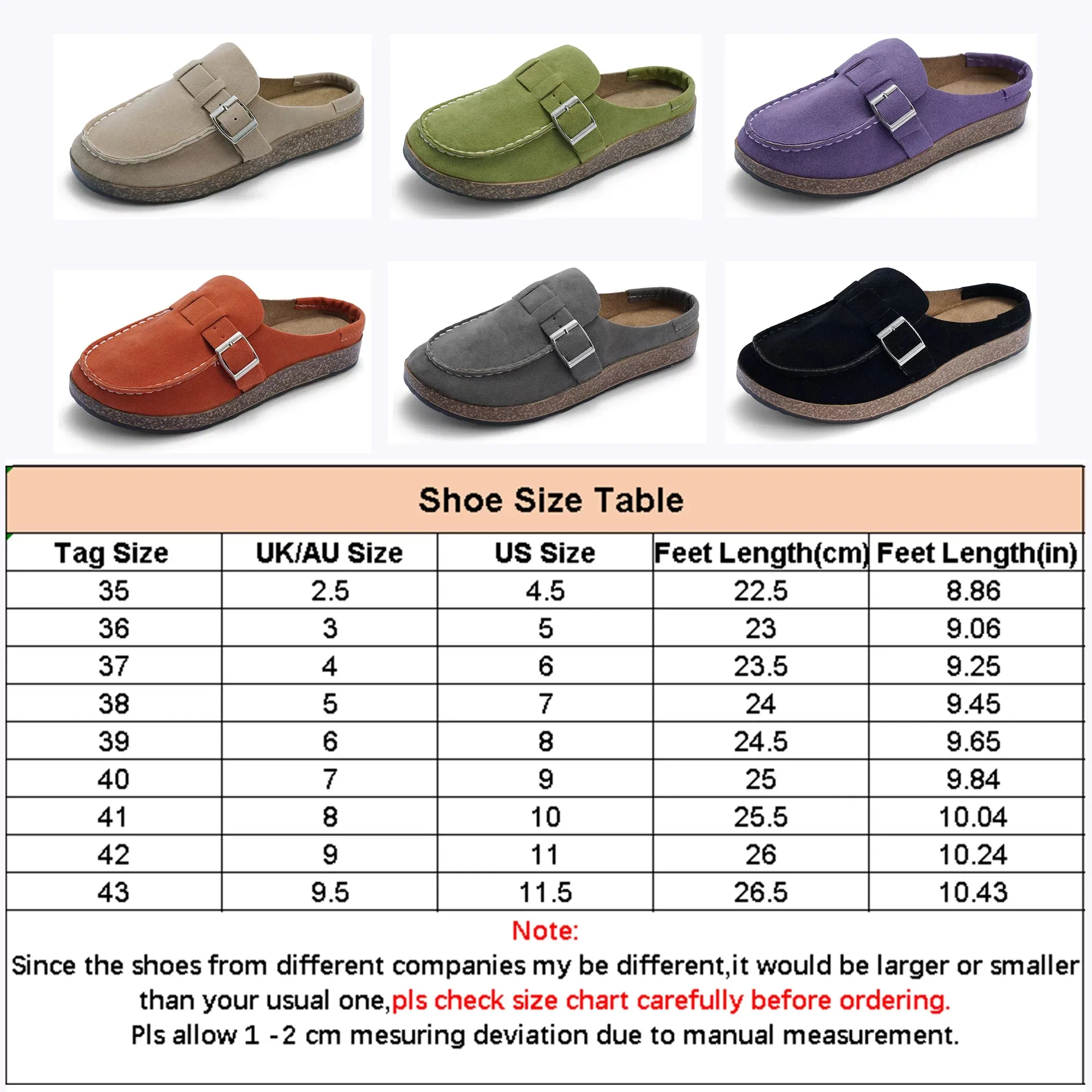 Mary Janes Loafers NEW Zodanni Mules for Women Backless Loafers Slip on Flat Shoes Open Back Slippers, Green, Sz 9.5