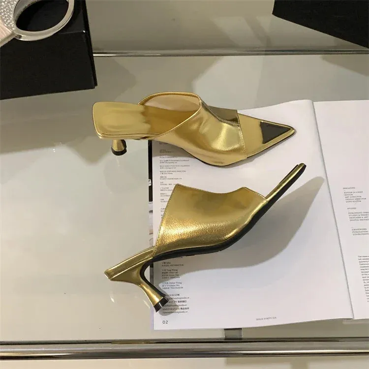 Other Names For Slippers binfenxie New Summer Pointed Peep Toe Slide Slippers Women Thin Low Heels Banquet Party Prom Ladies Designer Shoes Zapatos Mujer