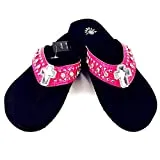 Flip Flops With Fabric Footbed Premium Western Rhinestone Cross Blingbling Hot Pink Flip Flop S063