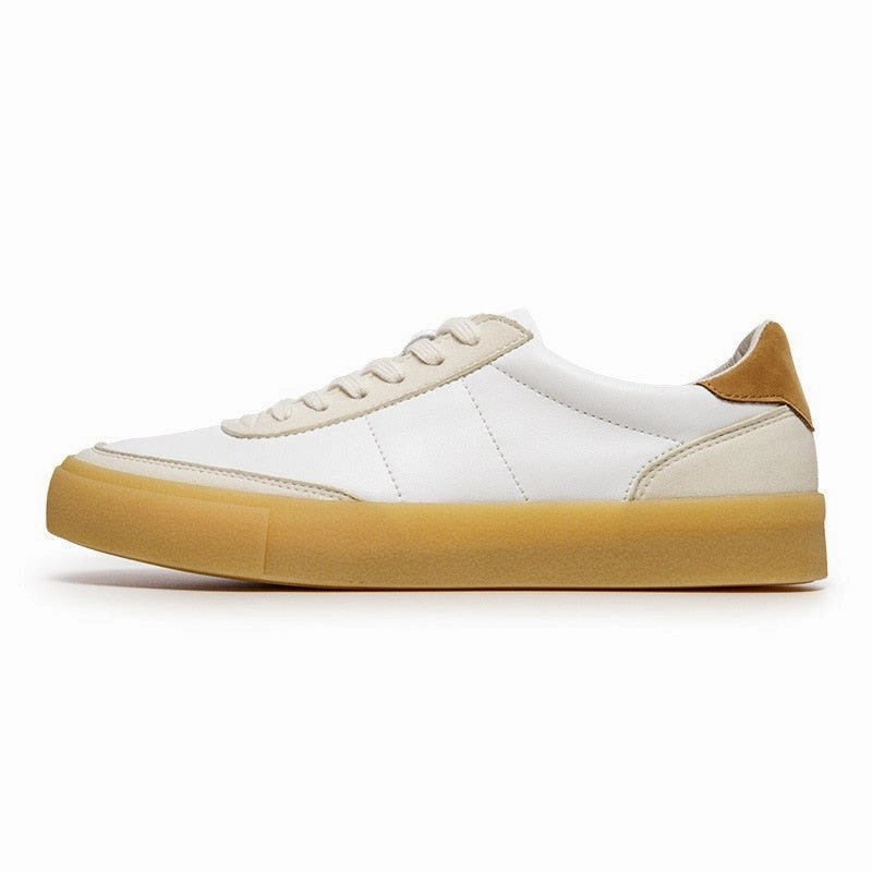 Vintage Leather Casual Shoes for Men Lace Up Flat Board Shoes Ballet Flat Wedding Shoes