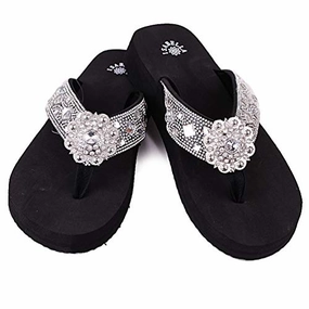 Tk Maxx Flip Flops Premium Western Rhinestone Large Sun Floral Concho Blingbling Flip Flops S101