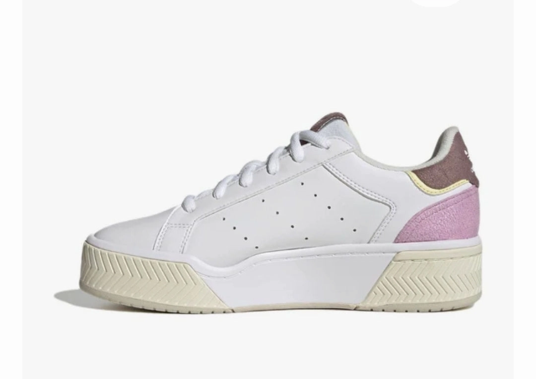 Adidas Women COURT TOURINO BOLD W Ftfwht/Bilil/Wonoxi Original GX1850 Shoes Adidas Budget Basketball Shoes