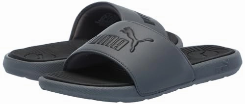 Asics 80s Shoes PUMA Cool Cat Sandal Slides Sandal Slides, Cool Dark Gray Black, 3 US Unisex Little Kid
