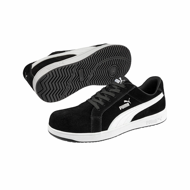 Puma Iconic Composite Safety Shoe (Black/White) 640017 Puma Catwalk Shoes
