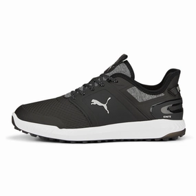 Puma IGNITE Elevate Spikeless Wide Men's Golf Shoes - Puma Back/ Puma Silver Puma Nitro Hyrox Shoes